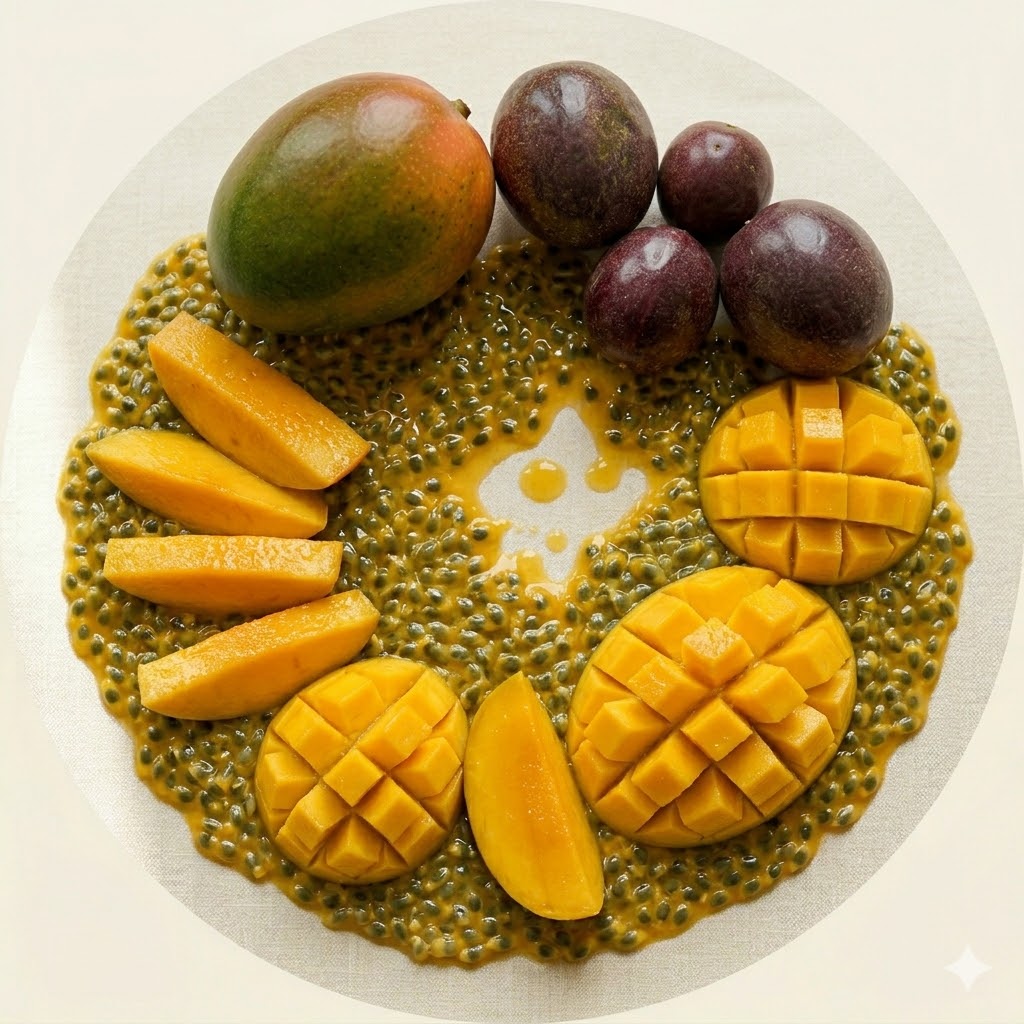 Mango and passion fruit